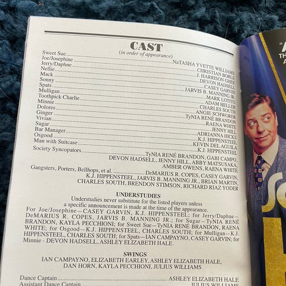 Some Like It Hot Playbill May 2023 Shubert Theatre Original Cast OBC Borle Ghee - Picture 2 of 3